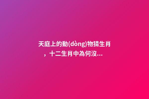 天庭上的動(dòng)物猜生肖，十二生肖中為何沒有“貓”這一屬相
